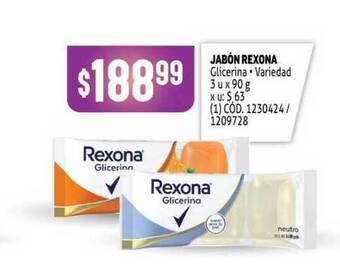 Makro Jabón Rexona Glicerina 3 u x 90g oferta