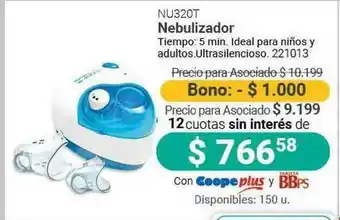 Cooperativa Obrera Nu320t Nebulizador oferta