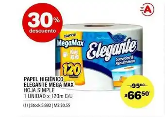 Atomo Conviene Papel Higiénico Elegante Mega Max 30% Descuento oferta
