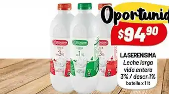Almacor La Serenisima Leche Larga Vida Entera 3% Descr. 1% oferta
