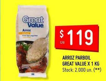 Changomas Arroz Parboil Great Value x 1kg oferta