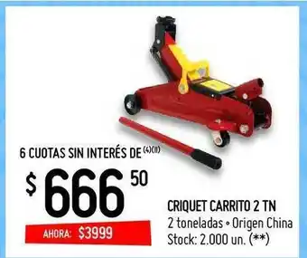 Changomas Criquet Carrito 2 Tn oferta