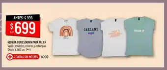 Changomas Remera Con Estampa Para Mujer oferta