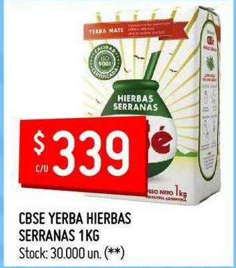 Changomas Cbse Yerba Hierbas Serranas x 1kg oferta