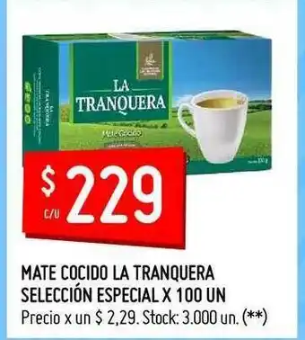 Changomas Mate Cocido La Tranquera Seleccion Especial x 100un oferta