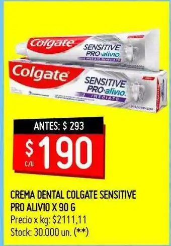 Changomas Crema Dental Colgate Sensitive Pro Alivio x 90g oferta