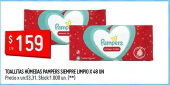 Changomas Toallitas Húmedas Pampers Siempre Limpio oferta