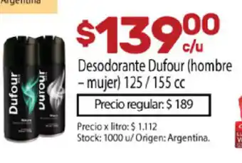 Dufour Desodorante 125/155cc