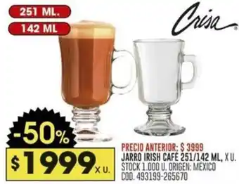 Coto JARRO IRISH CAFE 251/142ML oferta