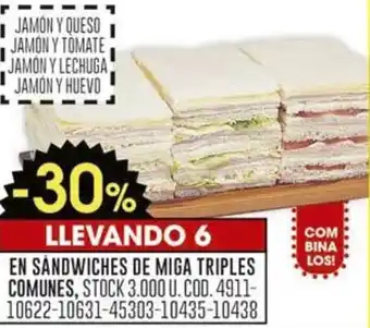 Coto EN SANDWICHES DE MIGA TRIPLES COMUNES oferta