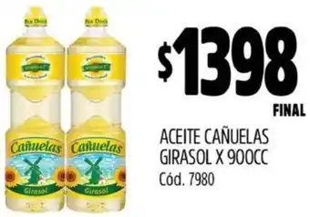 Supermercados Yaguar ACEITE CAÑUELAS GIRASOL X 900CC oferta