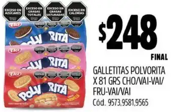 Supermercados Yaguar GALLETITAS POLVORITA X 81GR oferta