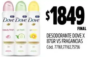 Supermercados Yaguar DESODORANTE DOVE X 87GR VS FRAGANCIAS oferta
