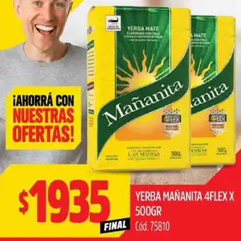 Supermercados Yaguar YERBA MAÑANITA 4FLEX X 500GR oferta