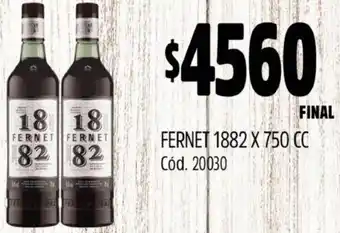 Supermercados Yaguar FERNET 1882 X 750CC oferta