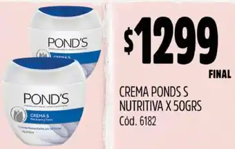 Supermercados Yaguar CREMA PONDS S NUTRITIVA X 50GR oferta