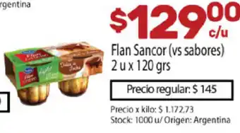 Flan Sancor 2 u x 120grs