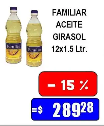 Dulcenter Familiar Aceite Girasol 12 x 1.5ltr oferta