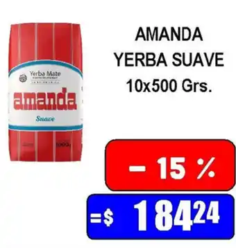 Dulcenter Amanda Yerba Suave 10x500grs oferta