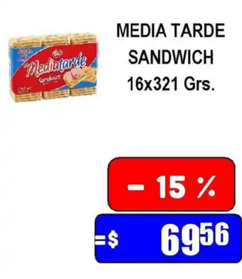 Dulcenter Media Tarde Sandwich 16x321grs oferta