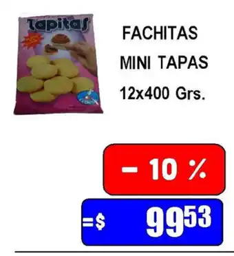 Dulcenter Fachitas Mini Tapas 12x400grs oferta