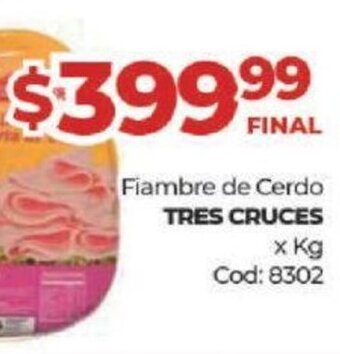 Diarco Tres Cruces Fiambre de Cerdo x kg oferta