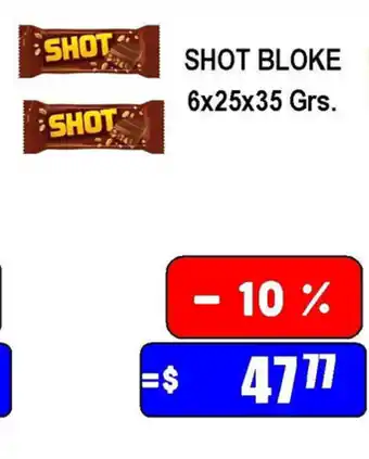 Dulcenter Shot Bloke 6x25x35grs oferta