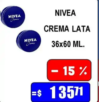 Dulcenter Nivea Crema Lata 36x60ml oferta