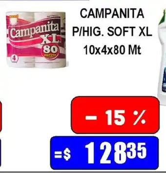 Dulcenter Campanita P/Hig Soft XL 10x4x80mt oferta