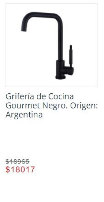 Easy Grifería de Cocina Gourmet Negro oferta