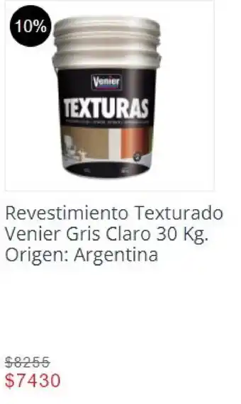 Easy Revestimiento Texturado Venier Gris Claro 30kg oferta