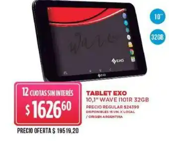 Supermercados Vea Tablet Exo oferta