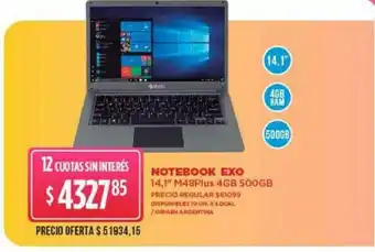 Supermercados Vea Notebook Exo oferta
