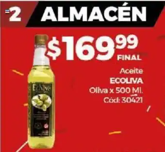 Diarco Almacén Ecoliva Aceite Oliva x 500ml oferta
