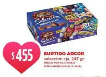 Supermercados Vea Surtido Arcor 247gr oferta