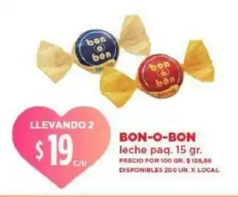 Supermercados Vea Bon o Bon leche paq 15gr oferta