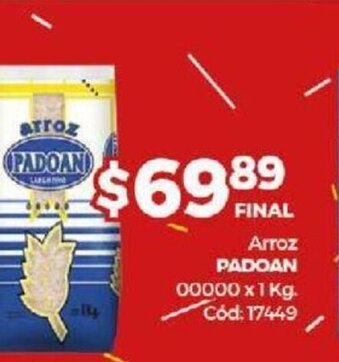 Diarco Padoan Arroz 00000 x 1kg oferta