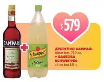 Supermercados Vea Aperitivo Campari + Gaseosa Schweppes oferta
