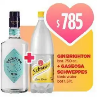 Supermercados Vea Gin Brighton //= Gaseosa Schweppes oferta