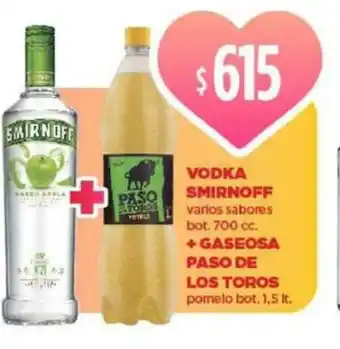 Vodka Smirnoff + Gaseosa Paso De Los Toros