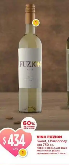 Supermercados Vea Vino Fuzion oferta