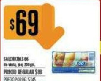Supermercados Vea Salchichas 66 oferta