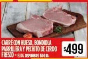 Supermercados Vea Carré Con Hueso, Bondiola Parrillera Y Pechito De Cerdo Fresco oferta