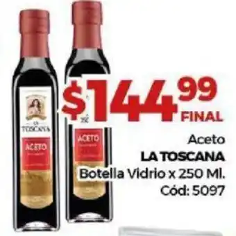 Diarco La Toscana Aceto Botella Vidrio x 250ml oferta