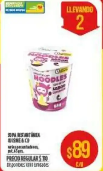 Supermercados Vea Sopa Instantánea Cuisine & Co 60grs oferta