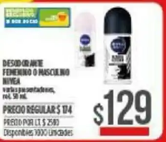 Supermercados Vea Desodorante Femenino O Masculino Nivea 50ml oferta