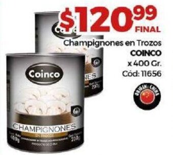 Diarco Coinco Champignones en Trozos x 400gr oferta