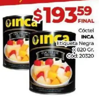 Diarco Inca Cóctel Etiqueta Negra x 820gr oferta