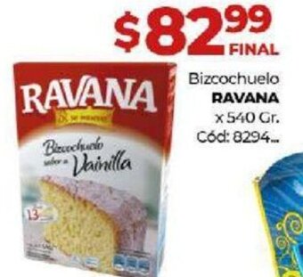 Diarco Ravana Bizcochuelo x 540gr oferta