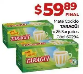 Diarco Taragüi Mate Cocido x 25 Saquitos oferta